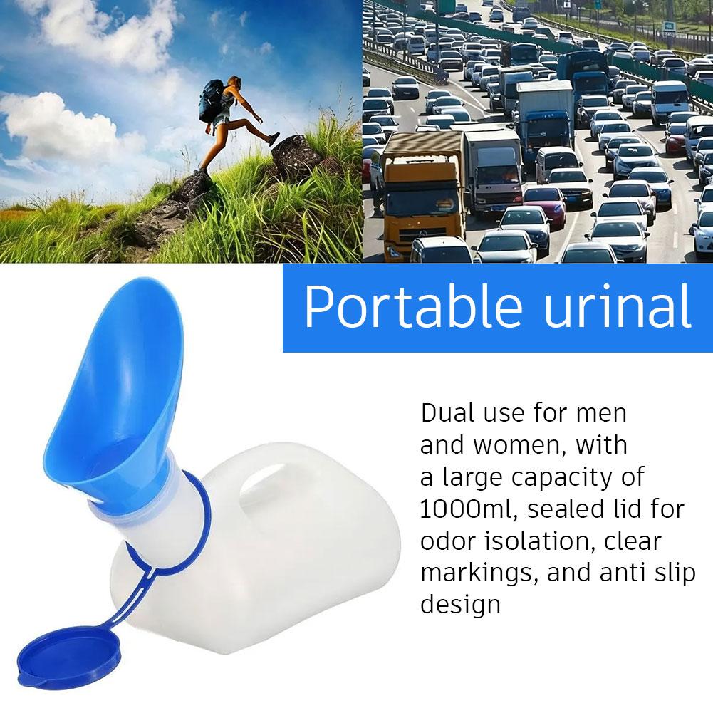 Outdoor Camping Urinal - 1000ML Plastic Unisex Portable Mobile Urinal
