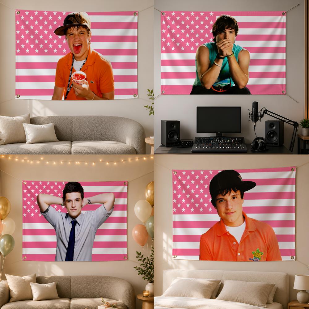 Outdoor Camping Movies - Movie Actor Josh Hutcherson Flags Wall