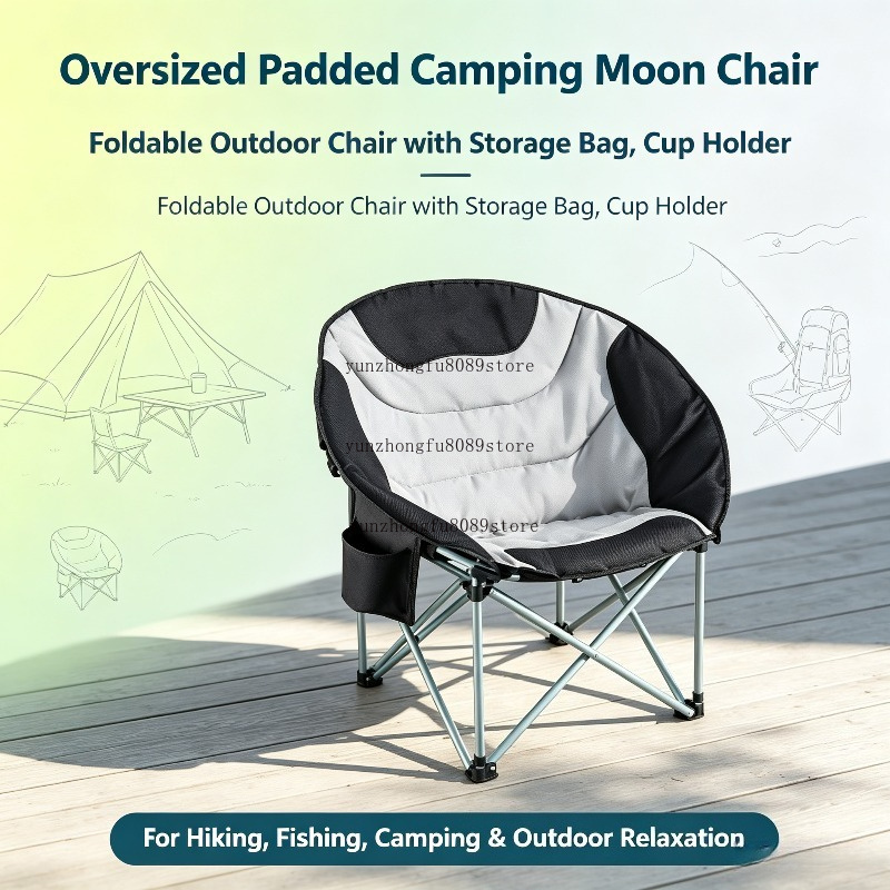 Oversized Padded Camping Moon  - Outdoor Camping Chairs ulasan dan harga