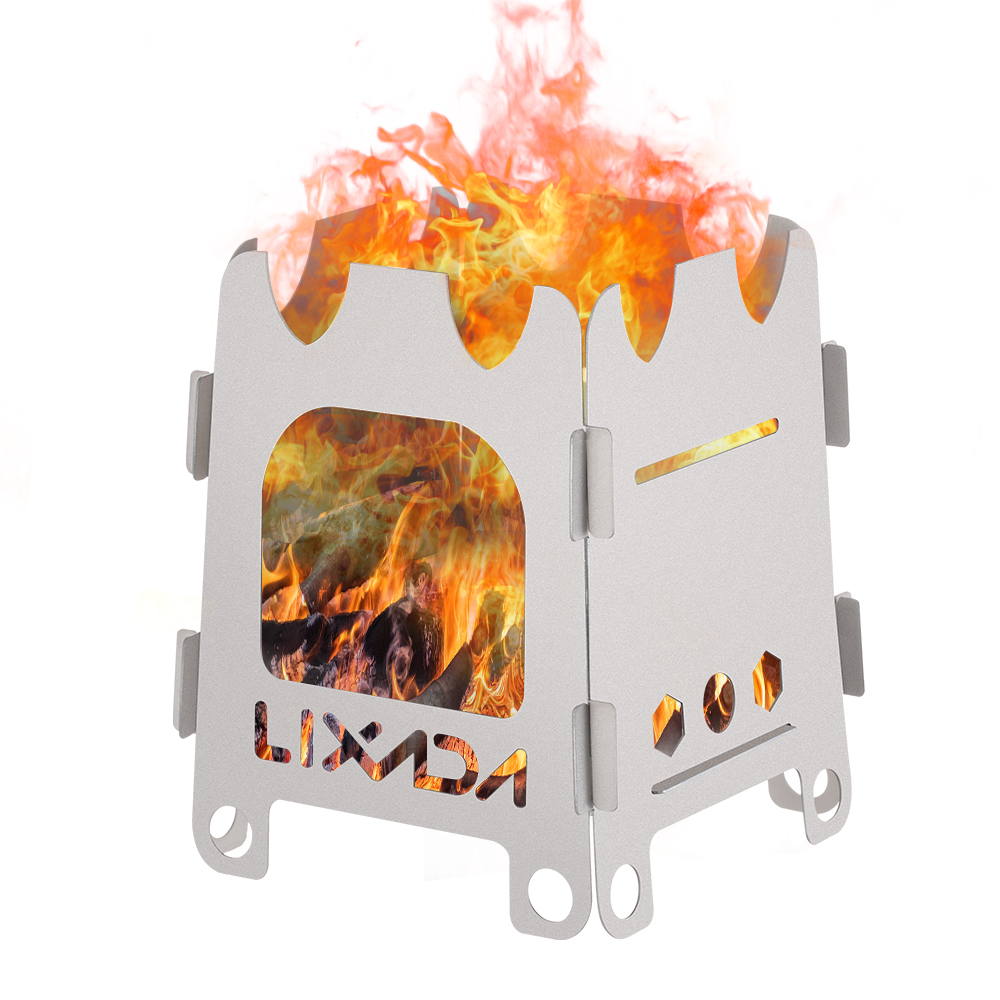 Lixada Titanium/Stainless stee - Outdoor Camping Wood Stove ulasan dan harga