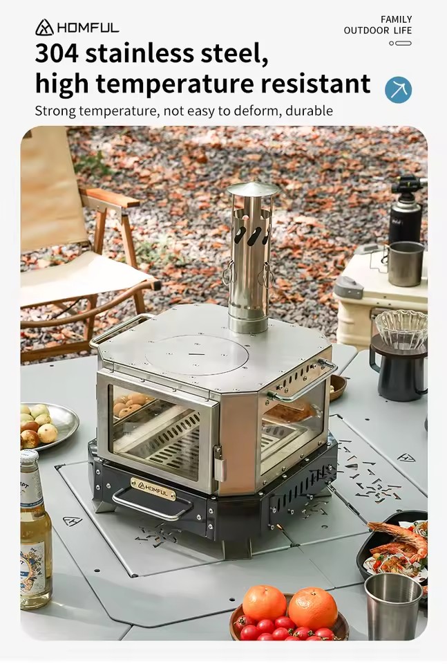 HOMFUL Portable Firewood Stove - Outdoor Camping Oven ulasan dan harga