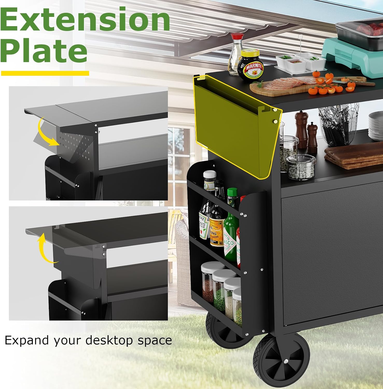Outdoor Grill Cart Table With  - Outdoor Camping Bbq ulasan dan harga