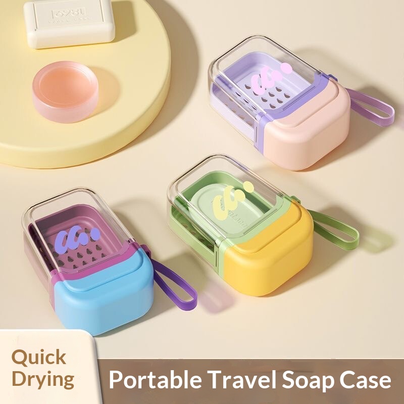 Portable Travel Soap Box Drain - Outdoor Camping Bathroom ulasan dan harga