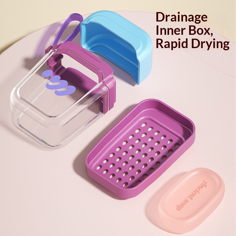 Portable Travel Soap Box Drain - Outdoor Camping Bathroom ulasan dan harga