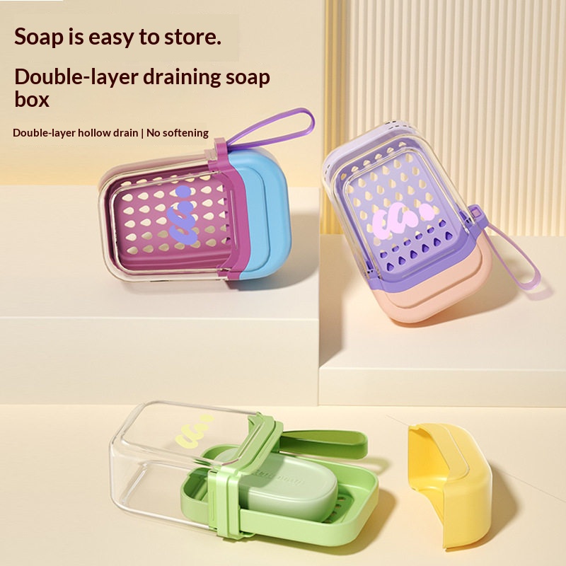 Portable Travel Soap Box Drain - Outdoor Camping Bathroom ulasan dan harga