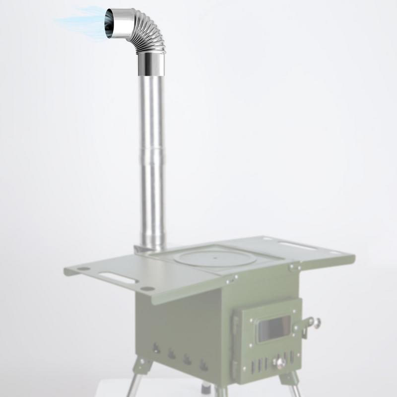 60/75mm Stainless Steel 90 Deg - Outdoor Camping Wood Stove ulasan dan harga
