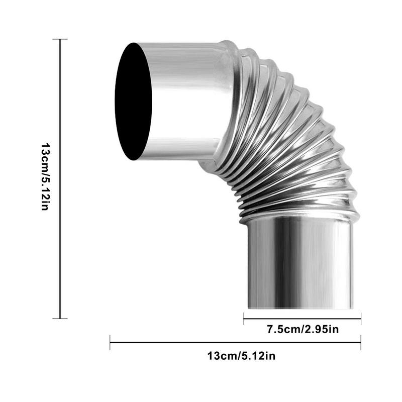 60/75mm Stainless Steel 90 Deg - Outdoor Camping Wood Stove ulasan dan harga