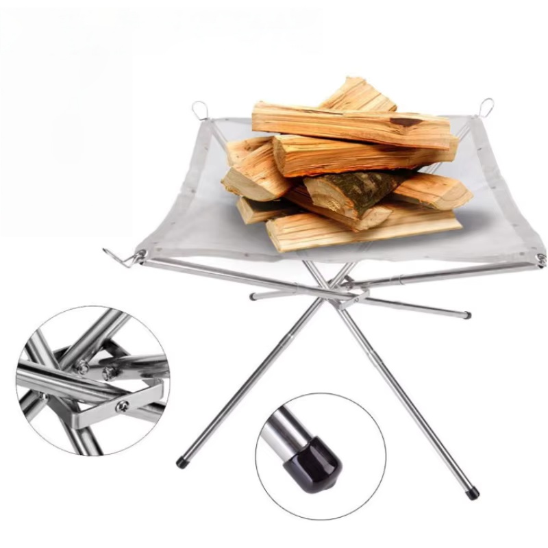 Outdoor BBQ Bonfire Rack Porta - Outdoor Camping Wood Stove ulasan dan harga
