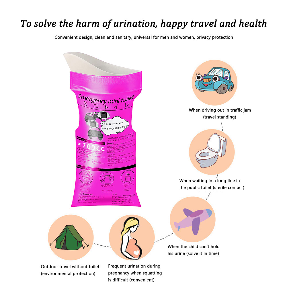 700ml Urinal Toilet Bag Unisex - Outdoor Camping Bathroom ulasan dan harga