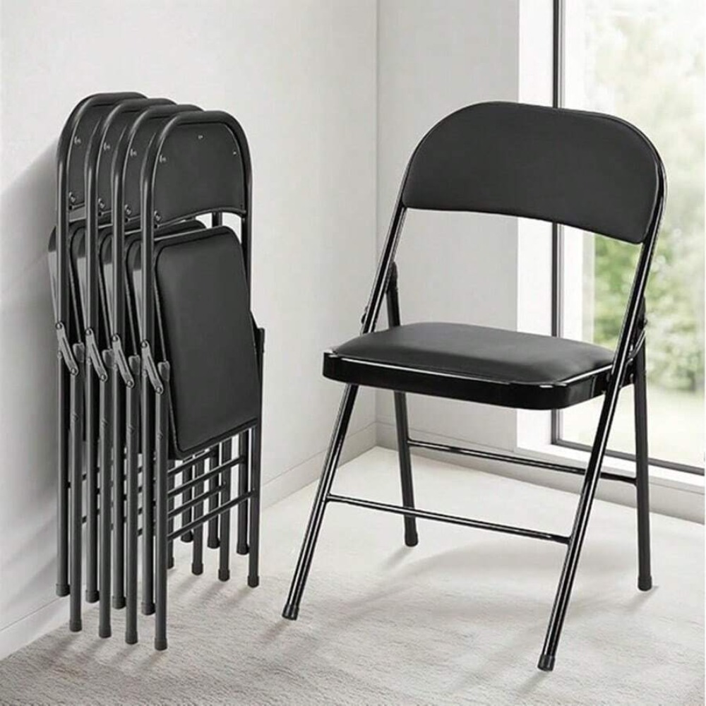 Folding Chair 4 Pack Leather P - Outdoor Camping Chairs ulasan dan harga