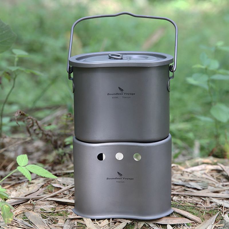 Boundless Voyage Titanium Cook - Outdoor Camping Wood Stove ulasan dan harga