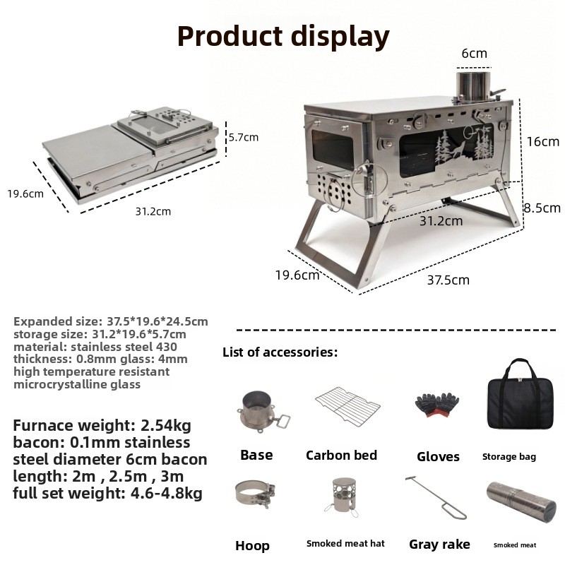Stainless Steel Foldable Porta - Outdoor Camping Oven ulasan dan harga