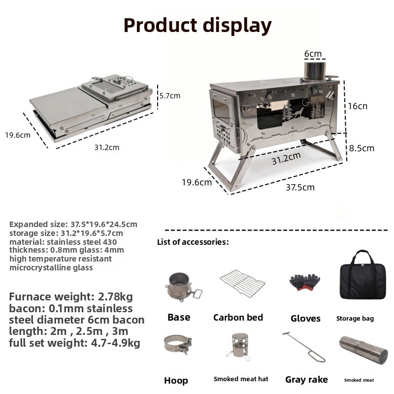 Stainless Steel Foldable Porta - Outdoor Camping Oven ulasan dan harga