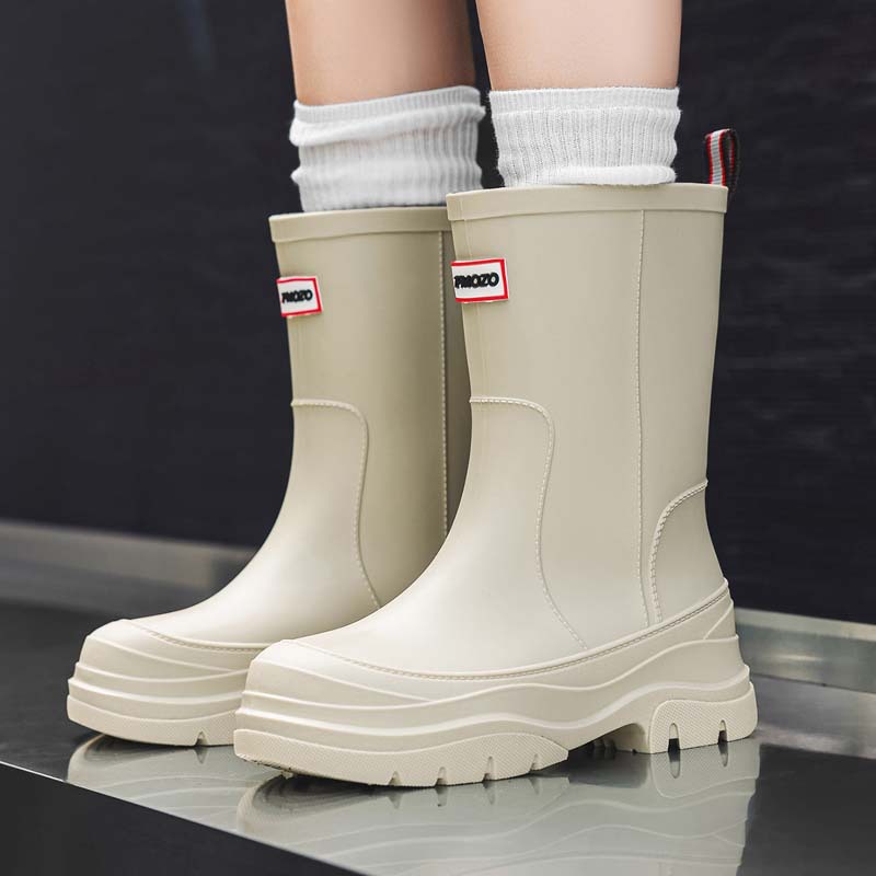 Women's High-Tube Rain Boots T - Outdoor Camping On Youtube ulasan dan harga