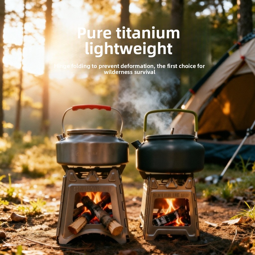 TiForge Compact Folding Titani - Outdoor Camping Wood Stove ulasan dan harga