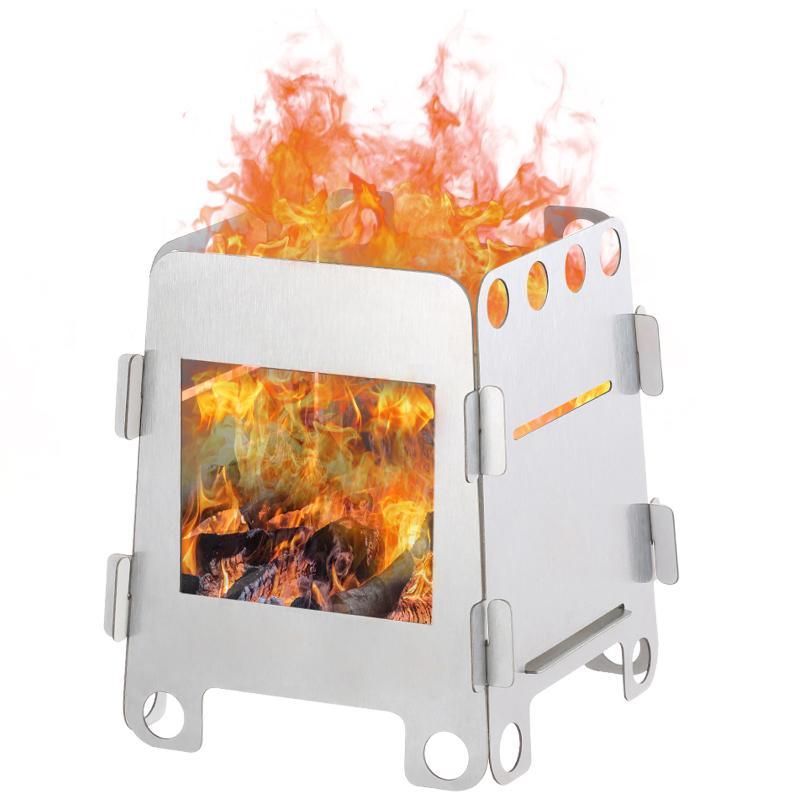 1 Set Folding Camping Wood Sto - Outdoor Camping Wood Stove ulasan dan harga