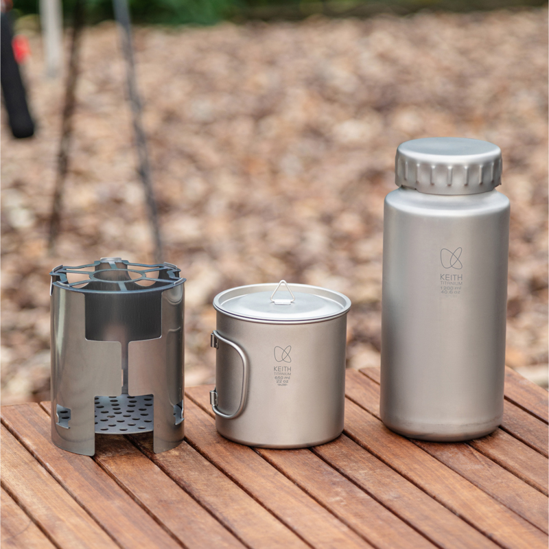 KEITH Pure Titanium Nesting Ca - Outdoor Camping Wood Stove ulasan dan harga