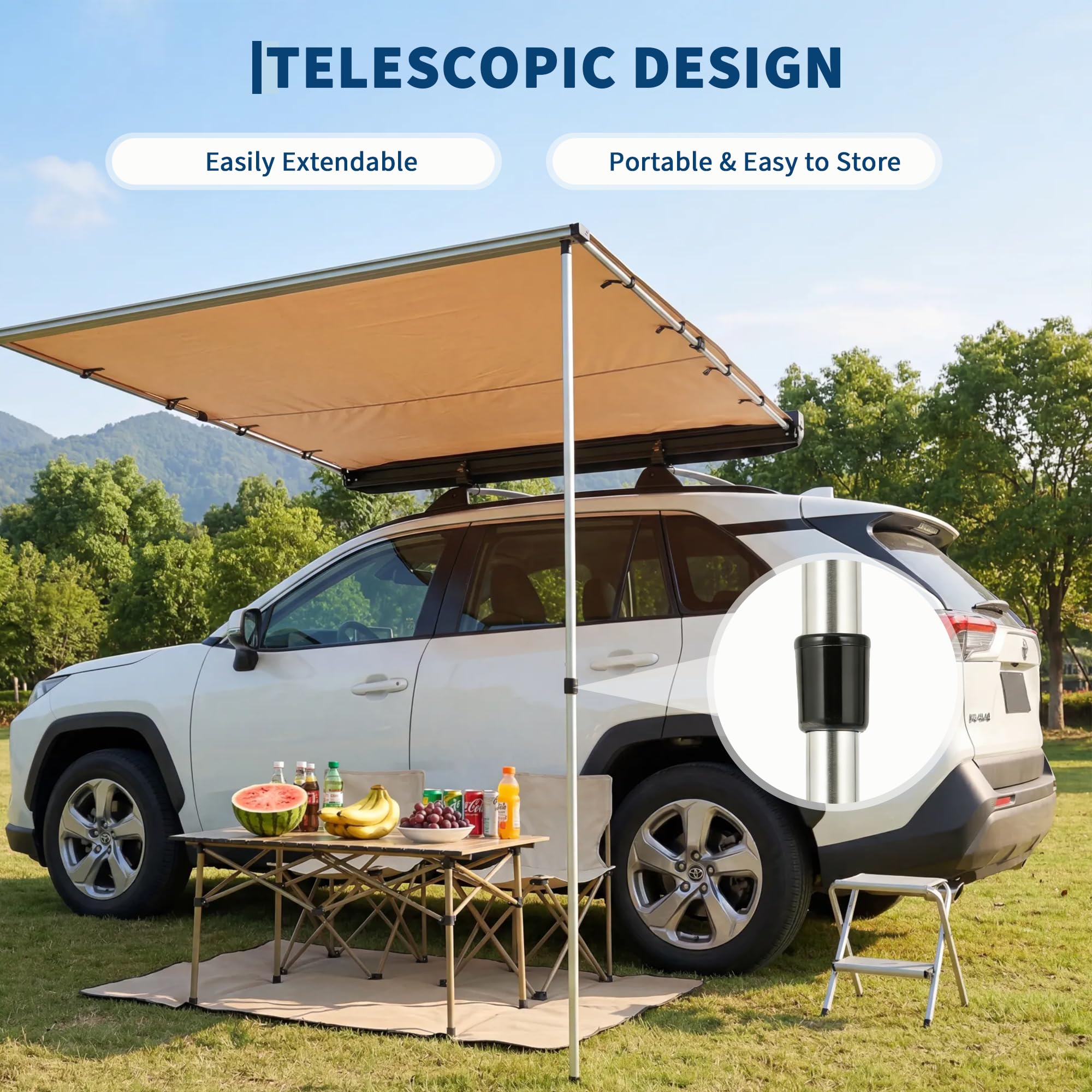 SUV Truck Van Roof Rack Awning - Outdoor Camping Vehicle ulasan dan harga