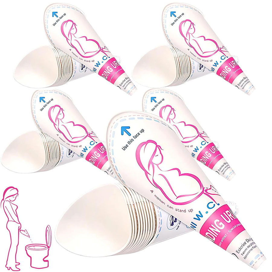 6/12/24pcs Disposable Female U - Outdoor Camping Urinal ulasan dan harga