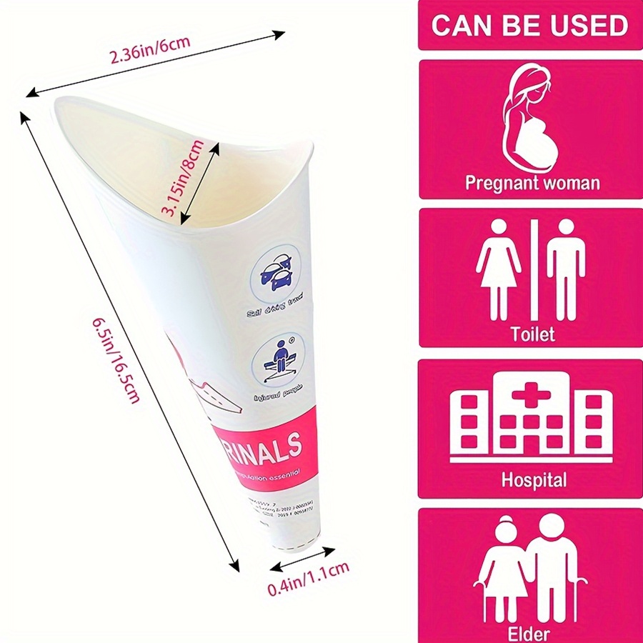 6/12/24pcs Disposable Female U - Outdoor Camping Urinal ulasan dan harga