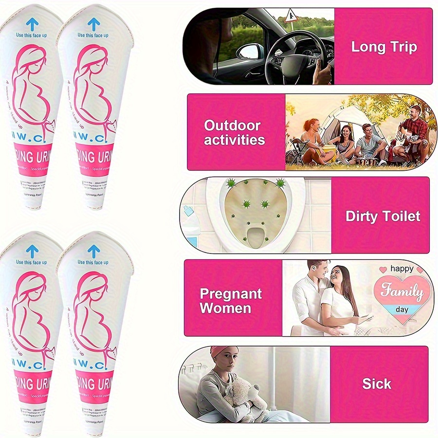 6/12/24pcs Disposable Female U - Outdoor Camping Urinal ulasan dan harga