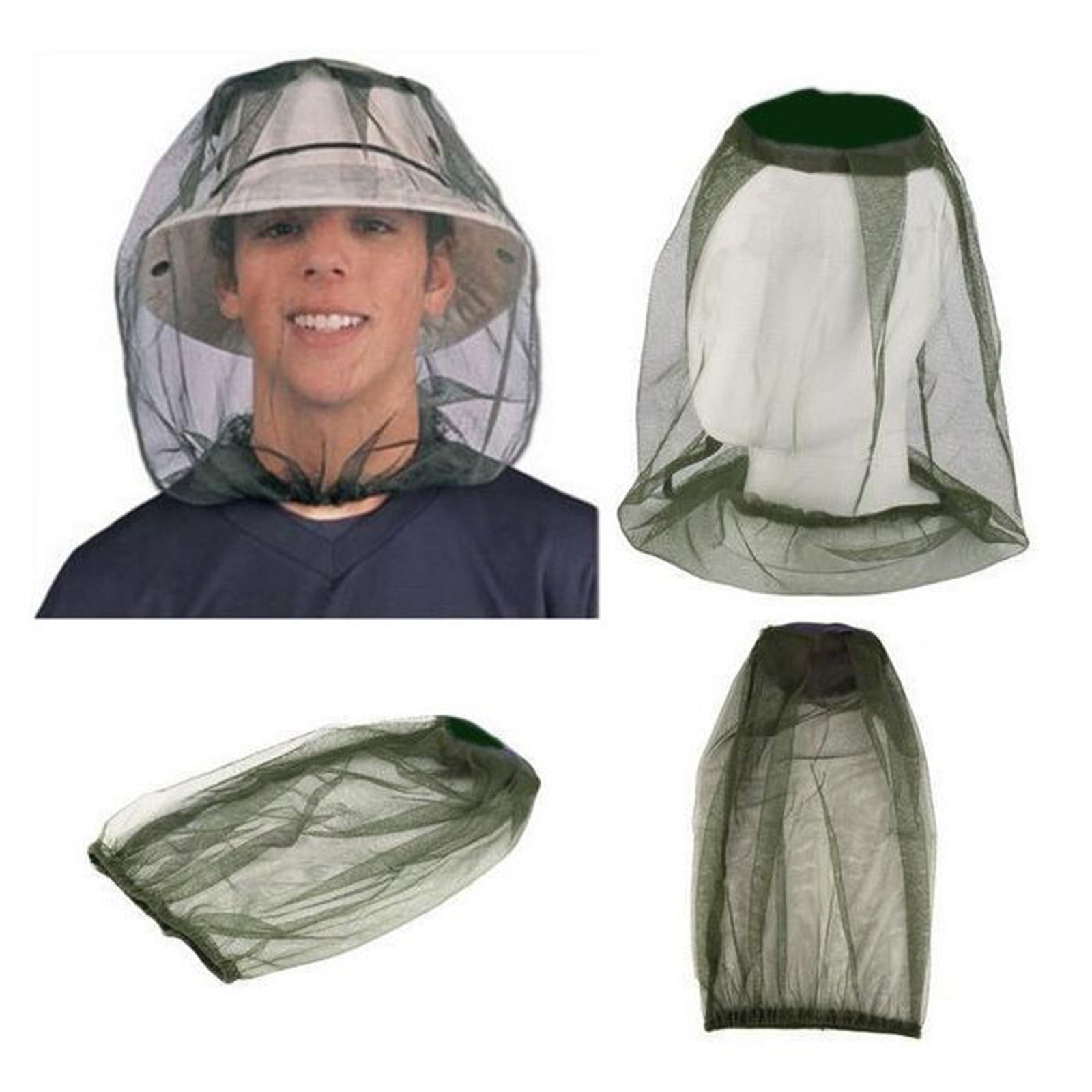 Mesh Head Net Fishing Hat Anti - Outdoor Camping Mosquito Net ulasan dan harga