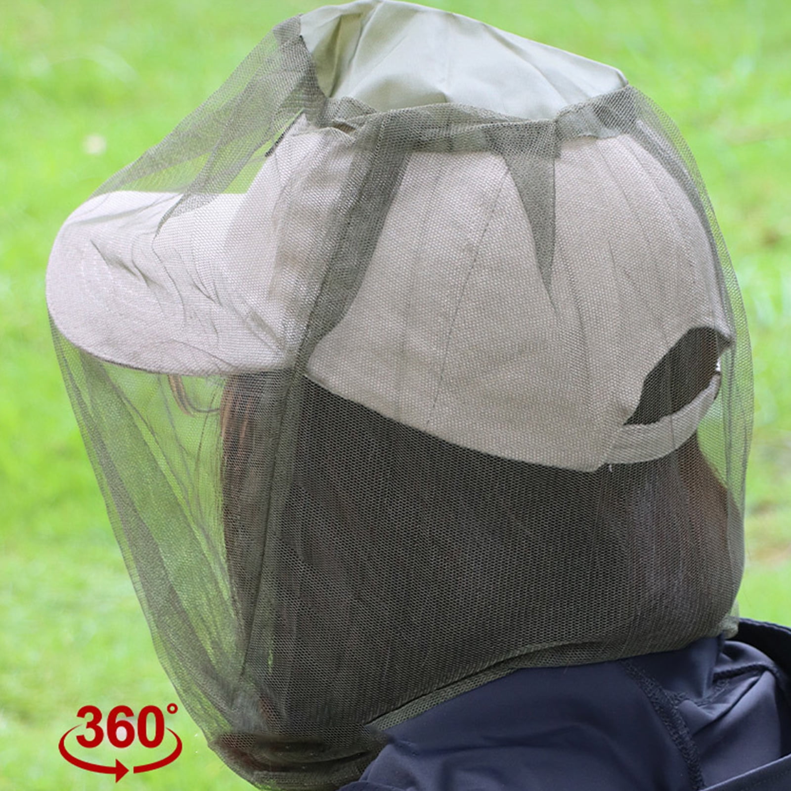 Mesh Head Net Fishing Hat Anti - Outdoor Camping Mosquito Net ulasan dan harga